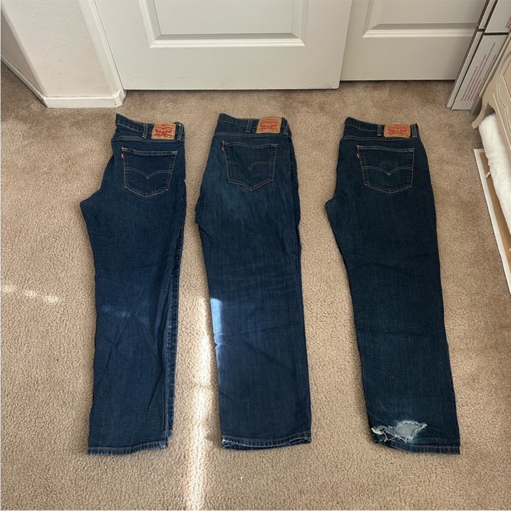 Levi's Men's Indigo Straight Jeans-Bundle